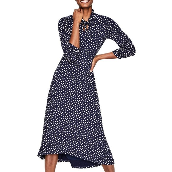 Rosa Scattered Spot Jersey Midi Dress 